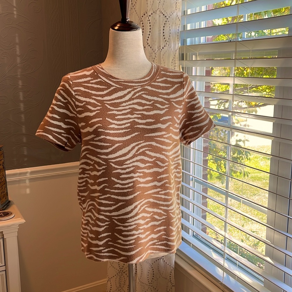 Anthropology Zebra Print Sweater.